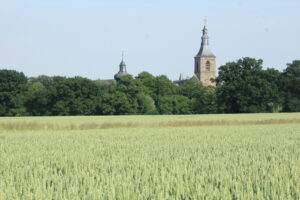 Graanveld met Abdij Rolduc (foto Olaf Op den Kamp)