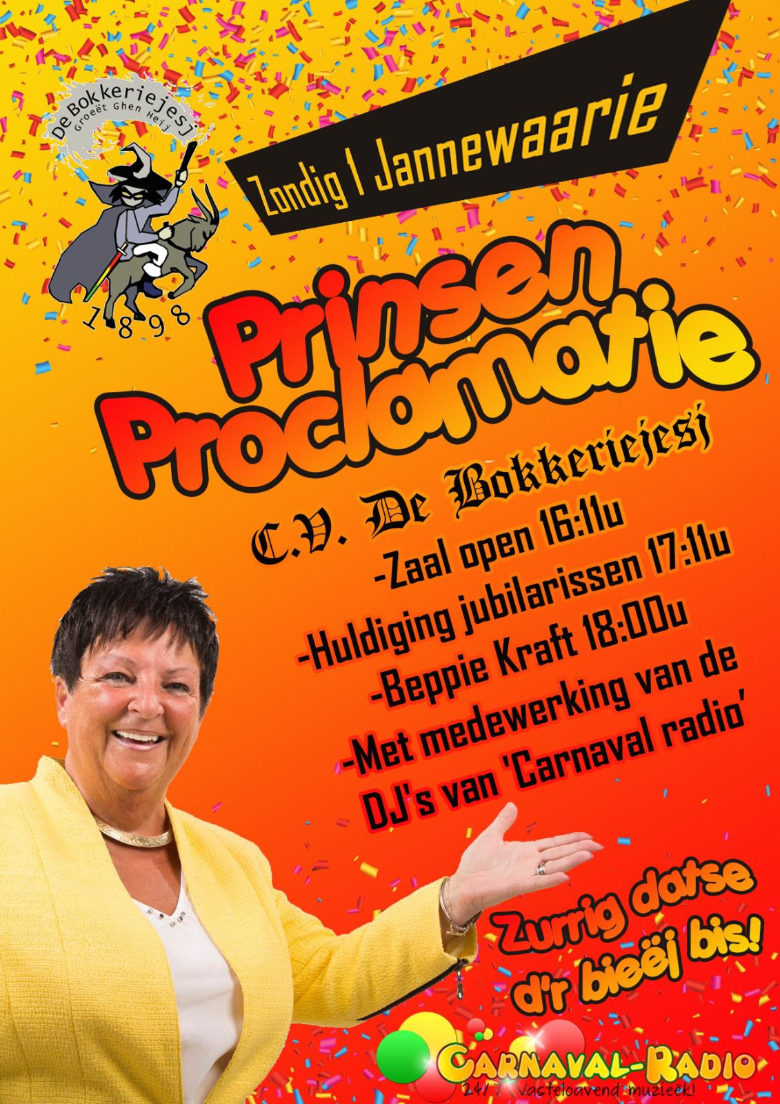 Poster Bokkeriejesj proclamatie 1 januari 2023